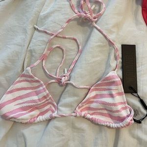 Triangl Bikini Pink ZebraTop